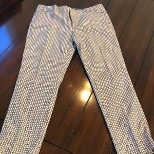 Tan with Print Banana Republic Hampton pant.